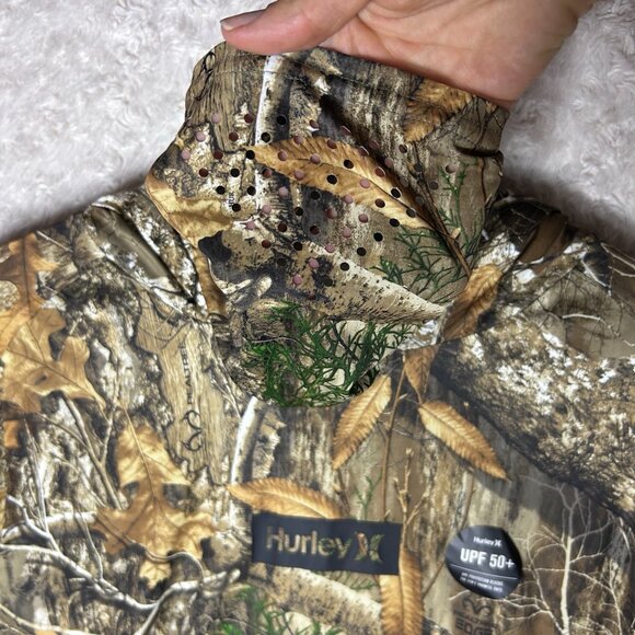 Hurley Realtree Edge UPF 50+ Camouflage Long Sleeve Hoodie Size Medium - Picture 4 of 7